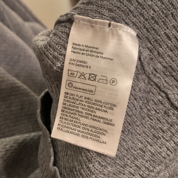 H&M Mens Crewneck sweater gray knit / Size M - Picture 5 of 6